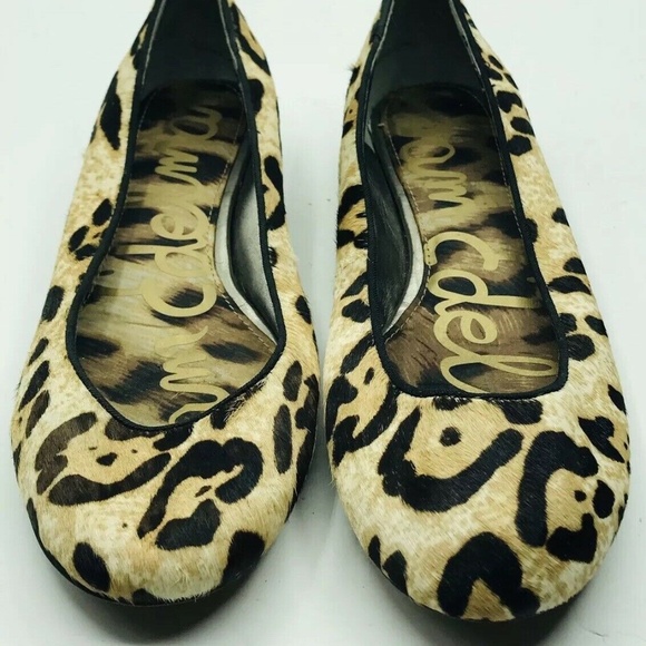 Sam Edelman Joya Ballet Flats Leopard Calf Hair - Picture 2 of 8